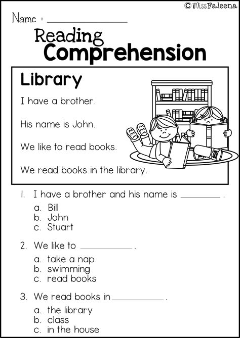 Reading Comprehension Worksheets Worksheet Library Answers - Worksheet Library Answers
