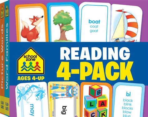 Reading Flash Cards 4 Pack School Zone Sz 2nd Grade Reading Flash Cards - 2nd Grade Reading Flash Cards