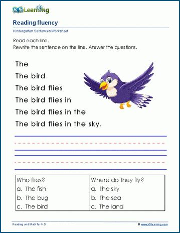 Reading Fluency Worksheets K5 Learning Reading Readiness Worksheets For Kindergarten - Reading Readiness Worksheets For Kindergarten