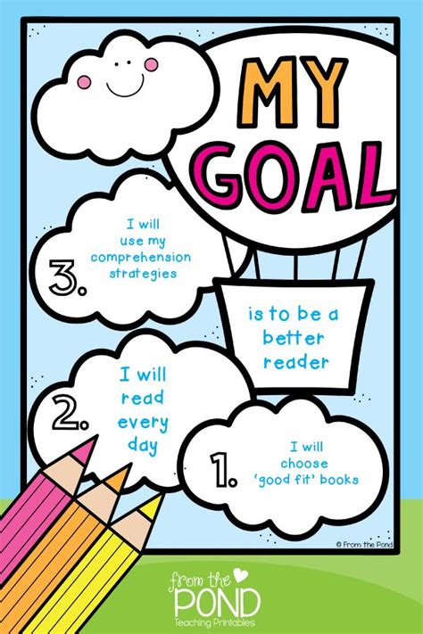 Reading Goal Setting Teaching Resources Teachers Pay Teachers Reading Goal Worksheet - Reading Goal Worksheet