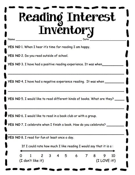 Reading Interest Inventory K 3 By The Reading Kindergarten Reading Interest Inventory - Kindergarten Reading Interest Inventory