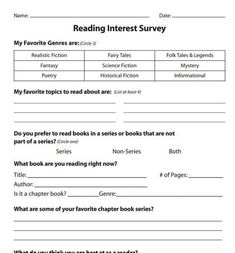 Reading Interest Survey Questions Sample Questionnaire Template Reading Survey For Kids - Reading Survey For Kids