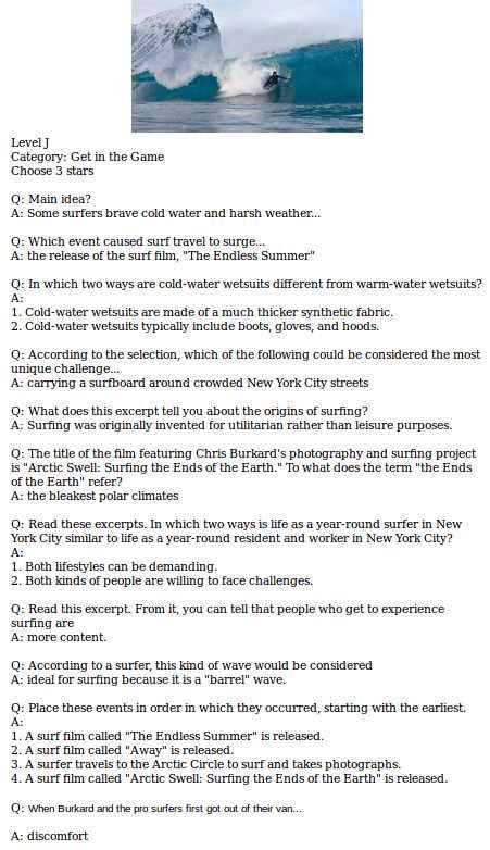 Reading Plus Level J Answers