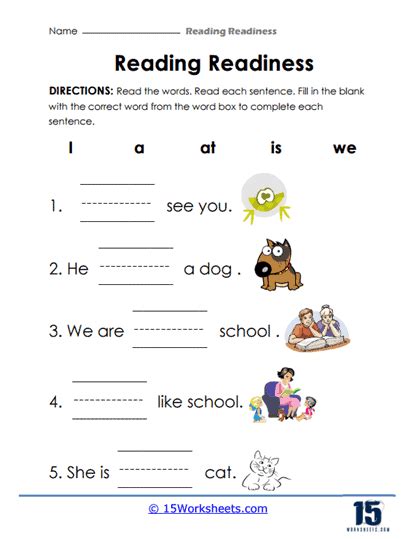 Reading Readiness Worksheets 15 Worksheets Com Reading Readiness Worksheets For Kindergarten - Reading Readiness Worksheets For Kindergarten