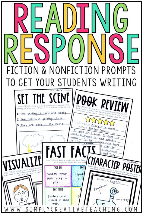 Reading Response Activities Simply Creative Teaching Reading Response Worksheet - Reading Response Worksheet