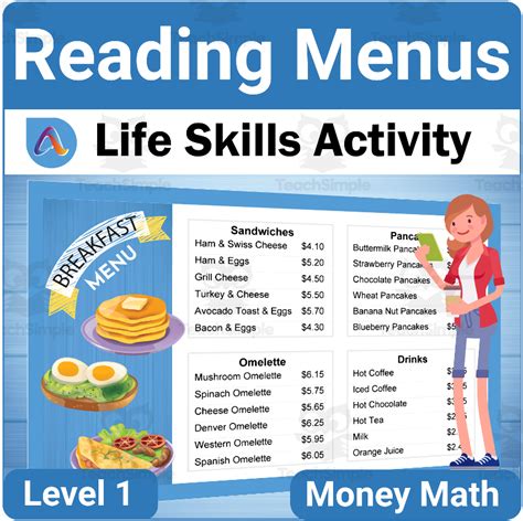 Reading Restaurant Menus Worksheets Restaurant Math Worksheets - Restaurant Math Worksheets