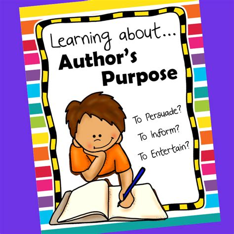 Reading Strategy Groups Author S Purpose Author S Purpose 4th Grade - Author's Purpose 4th Grade