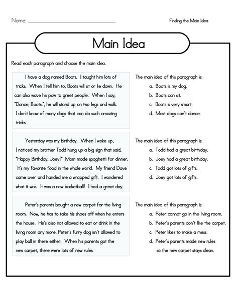  Readworks 4th Grade Main Idea - Readworks 4th Grade Main Idea