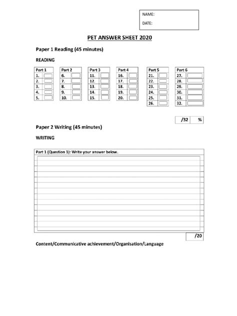 Ready For Pet With Answer Key Key