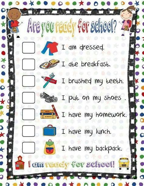 Ready For School Checklist First Grade Readiness Checklist - First Grade Readiness Checklist