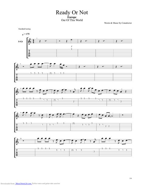 ready or not europe guitar pro tab