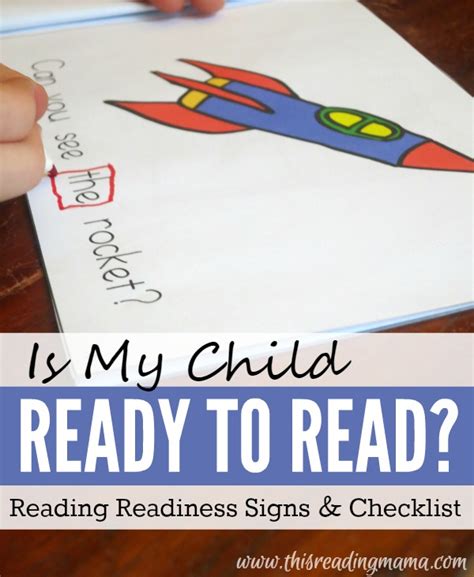 Ready To Read Reading Readiness Signs And Checklist Reading Checklist For Kindergarten - Reading Checklist For Kindergarten
