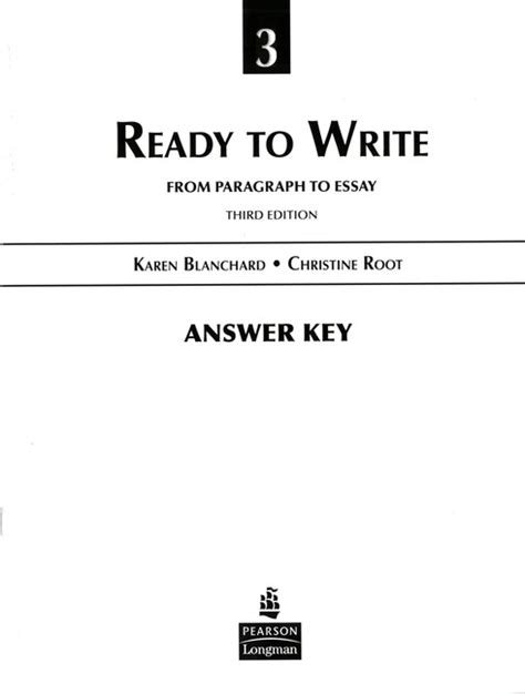 Download Ready To Write Third Edition Answer Key 