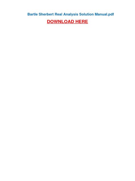 Real Analysis Solution Manual