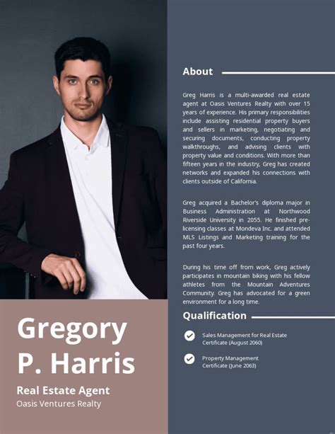 real estate biography