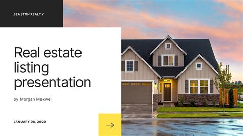 Real Estate Listing Presentation Sample