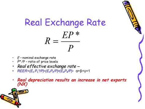 Real Exchange Rate Equation