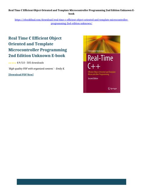 Real Time C : Efficient Object Oriented And Template Microcontroller Programming