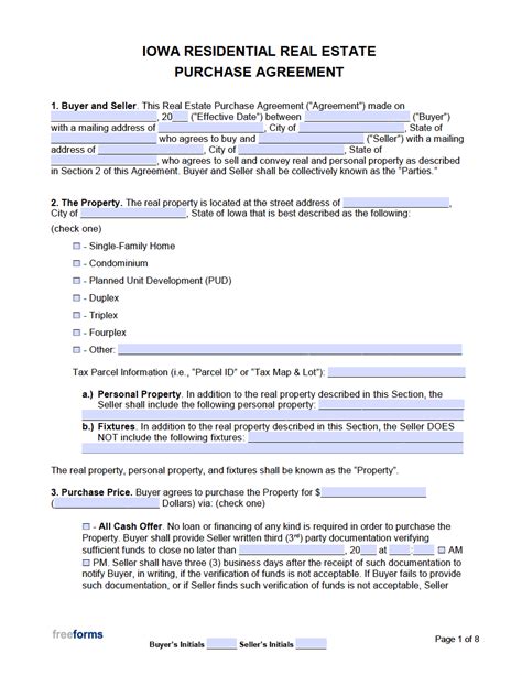 Full Download Real Estate Contract Short Form The Iowa State Bar 