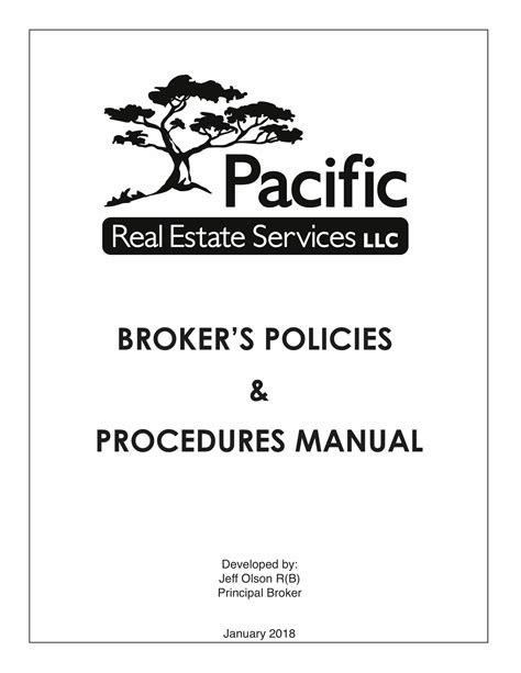 Read Real Estate Policies And Procedures Manual 