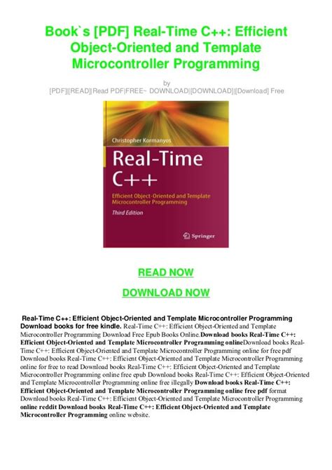 Read Real Time C Efficient Object Oriented And Template Microcontroller Programming 