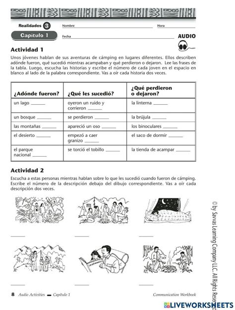realidades 3 test answer key with answers