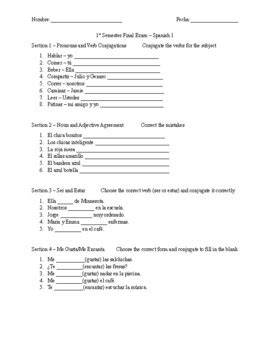 Full Download Realidades 1 Final Exam Study Guide 