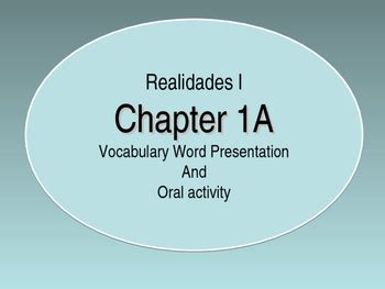 Read Online Realidades Chapter 1A 