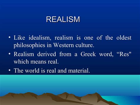 Realism Of Philosophy