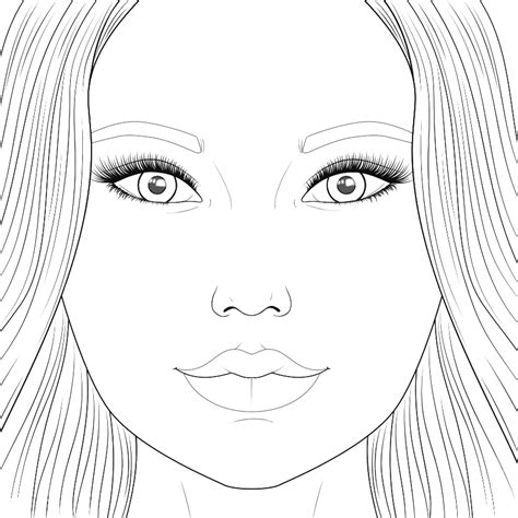 Realistic Face Of A Girl Coloring Page From Girl People Coloring Pages - Girl People Coloring Pages