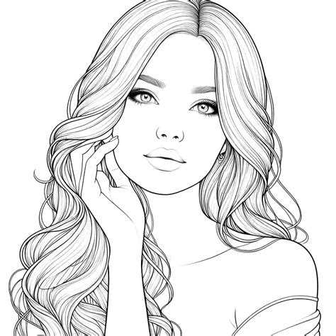 Realistic Girl Coloring Pages Getcolorings Com Girl People Coloring Pages - Girl People Coloring Pages