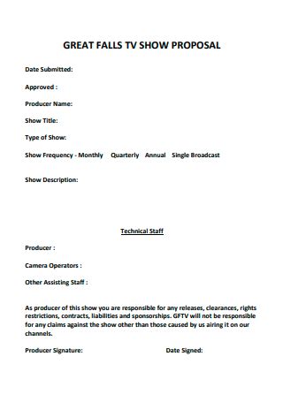 Reality Tv Show Proposal Samples Bing Free Pdf Links