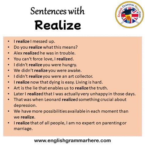 realize in english