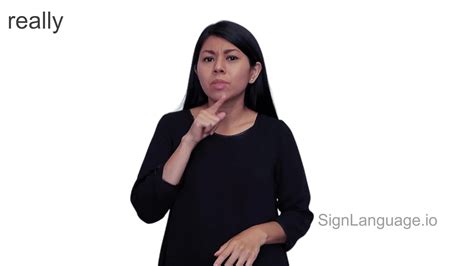 really in ASL Example 4 American Sign Language