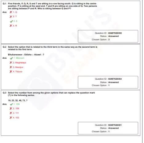 Reasoning Question Ans For Ssc Exams
