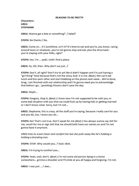 Reasons To Be Pretty Script Pdf Macamp