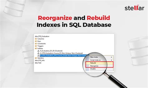 rebuild and reorganize indexes in sql server