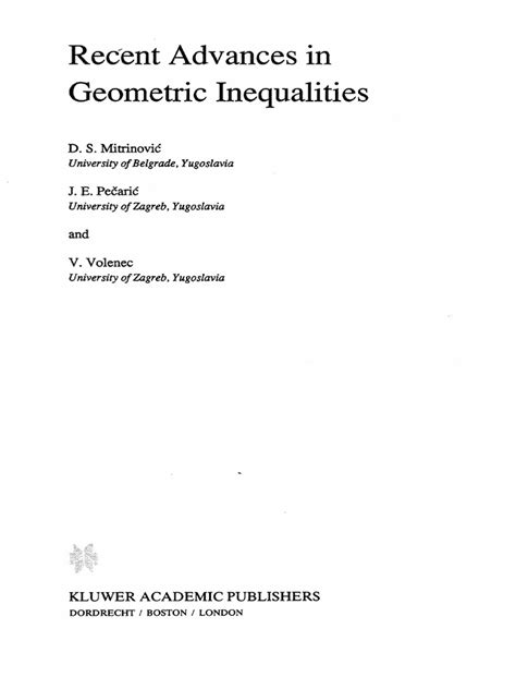 Full Download Recent Advances In Geometric Inequalities Mathematics And Its Applications 