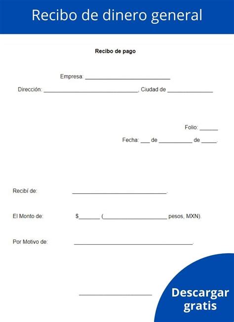 Recibo De Dinero