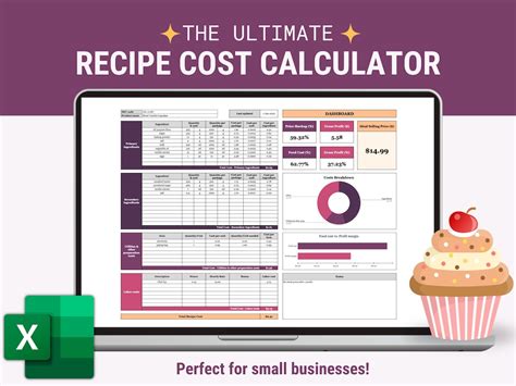 recipe cost calculator excel