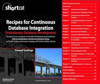Read Online Recipes For Continuous Database Integration Evolutionary Database Development Digital Short Cut Pramod J Sadalage 