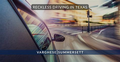 reckless driving texas