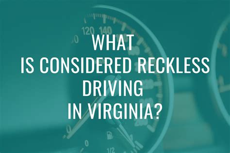 reckless driving virginia
