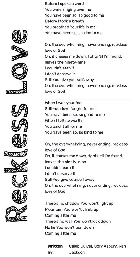 reckless lyrics