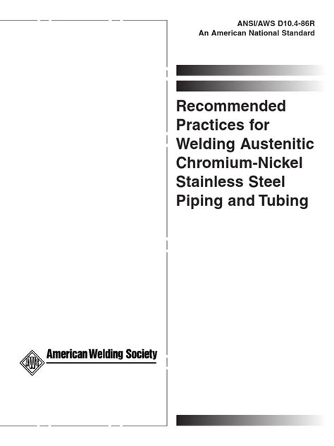 Read Recommended Practices For Welding Austenitic Chromium 