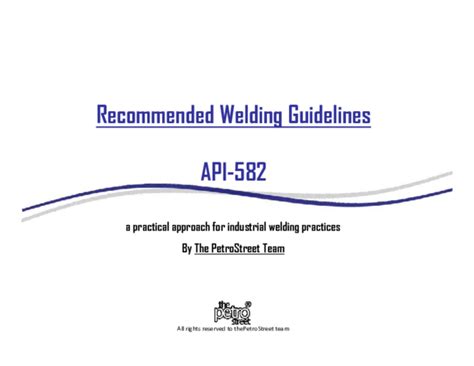 Read Online Recommended Welding Guidelines Api 582 