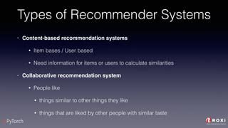 Recommender Systems With Pytorch
