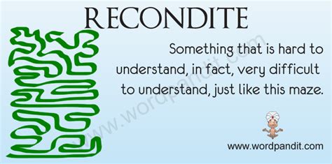 Recondite Meaning