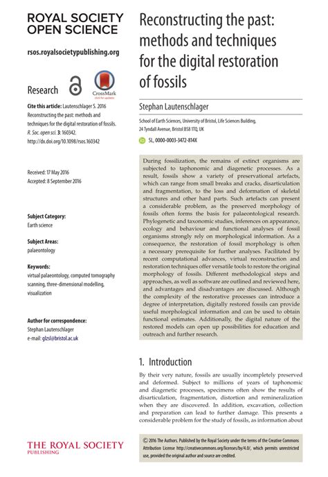 reconstructing past techniques