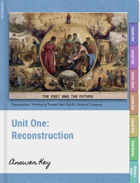 Reconstruction Digital Notebook Answer Key
